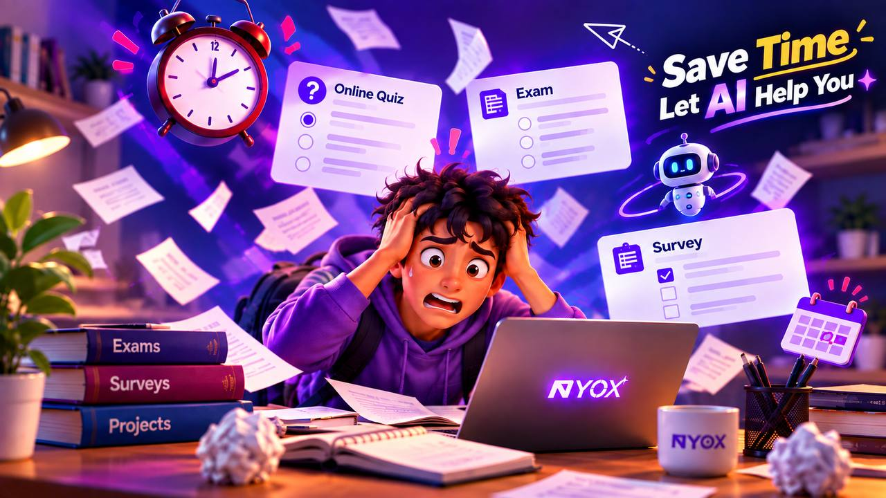 Student overwhelmed by surveys, quizzes, exams, and assignments